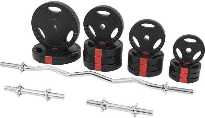 Image du produit Gorilla Sports Ensemble d'haltères Sz-curl (4 x 10 kg, 4 x 5 kg, 4 x 2,5 kg, 4 x 1,25 kg)