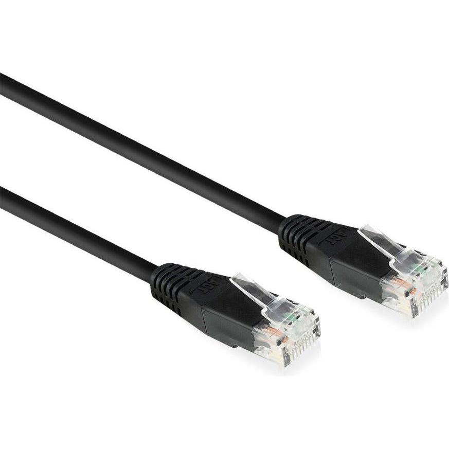 ACT Black 10.0 meter U/UTP, CAT6 patch cable with RJ45 connectors (U/UTP, CAT6, 10 m), Netzwerkkabel