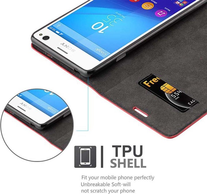 Actual product image Cadorabo Book Invisible Magnet Cover (Sony Xperia C4)