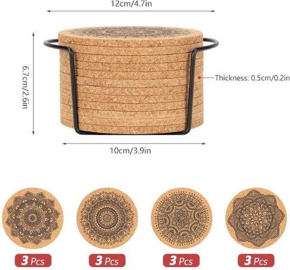 Produktbild MU Style Modern Series Getränke Untersetzer (6er-Set) (12 x)