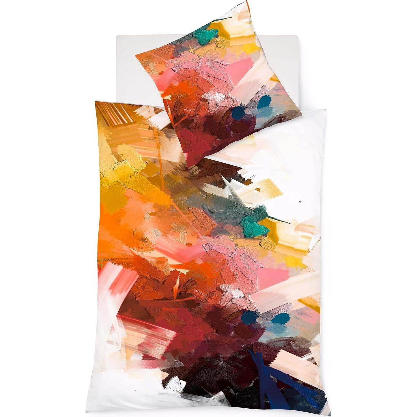 Traumschlaf, Bettwäsche, Mako-Satin Bettwäsche Bed Art S Verdal multicolor (Bettwäsche Set, 155x220 cm + 80x80 cm)