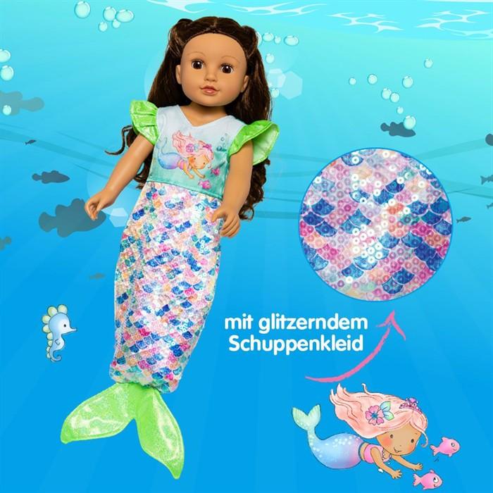 Image du produit Heless Robe de poupée "Sirène Yara", taille 35-45 cm