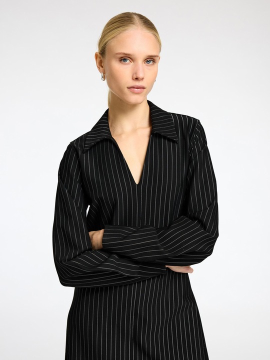 Actual product image Selected Femme Nadelstreifen Viskosemix Minikleid (XS)