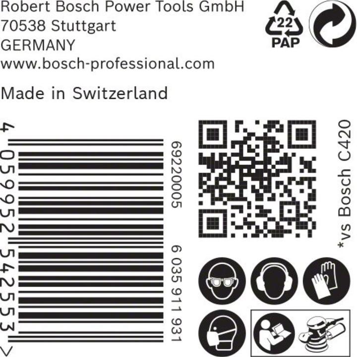 Produktbild Bosch Professional Zubehör EXPERT C470 Schleifpapier mit 6 Löchern für Exzenterschleifer, 150 mm, G 40, 50-tlg. (40)