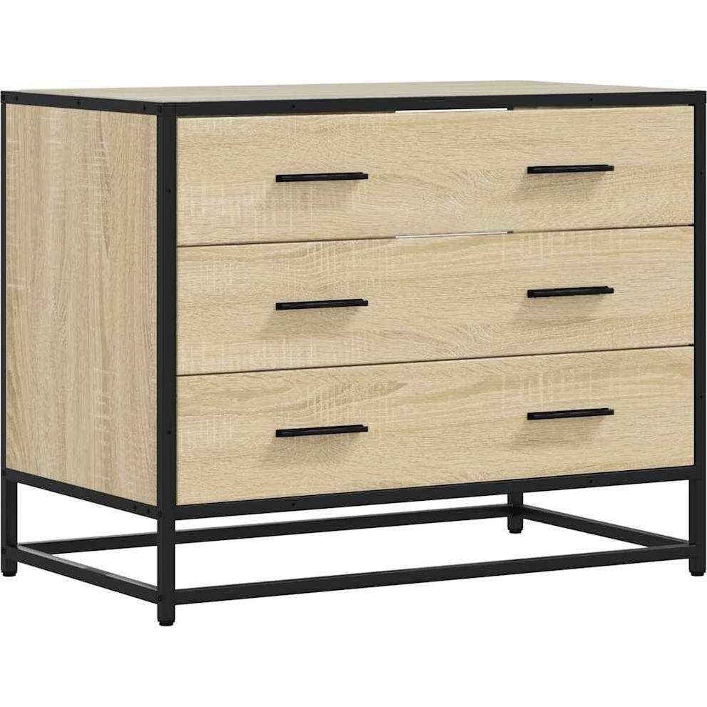 VidaXL, Kommode + Sideboard, Schubladenschrank Sonoma-Eiche 70x41x56 cm Holzwerkstoff