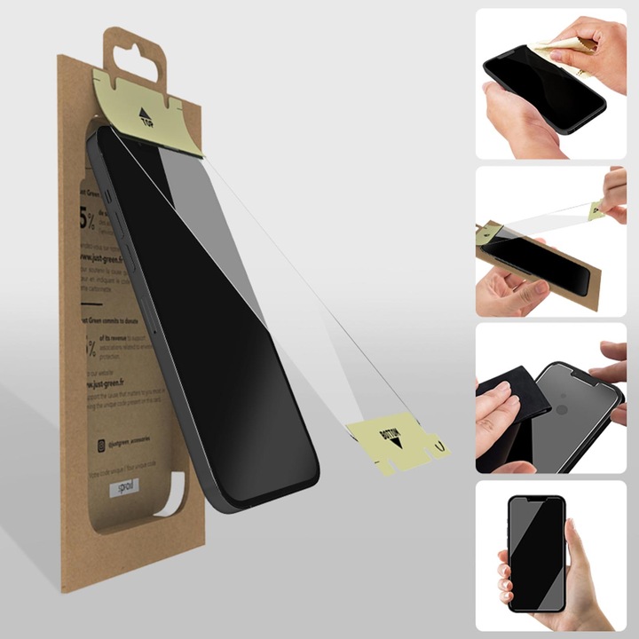 Produktbild Just Green Bio Screen Protector (1 Stück, Apple iPhone 13 Pro)
