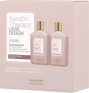 Actual product image Alfaparf Keratin Therapy Lisse Design Vitalizing Kit Sulfate Free Shampoo and Conditioner (Hair care set)