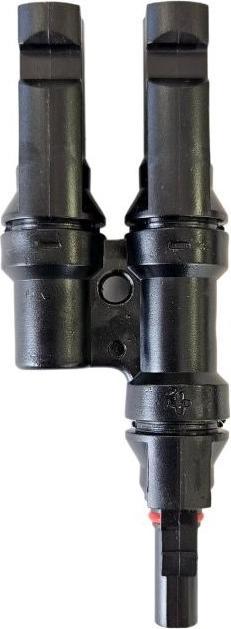 Actual product image Elbro PV-Y socket MC4 1×plug (-) 2×socket (+) black