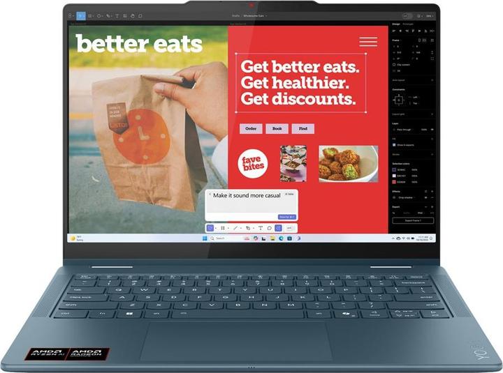 Produktbild Lenovo Yoga 7 2-in-1 (14", 512 GB, 16 GB, Eng. Int., AMD Ryzen AI 5 340)