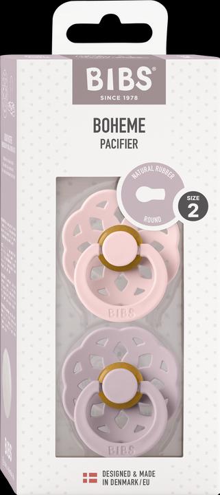 Actual product image Bibs Bohème latex soother (size 2, 6-18 months), Blossom Dusky Lilac (2 x, 6 - 12 M.)