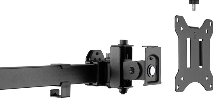 Produktbild InLine Tischhalterung, für 2x LCD-/LED-Display bis 81cm (32"), max. 9kg, schwarz (Esstisch, 32")