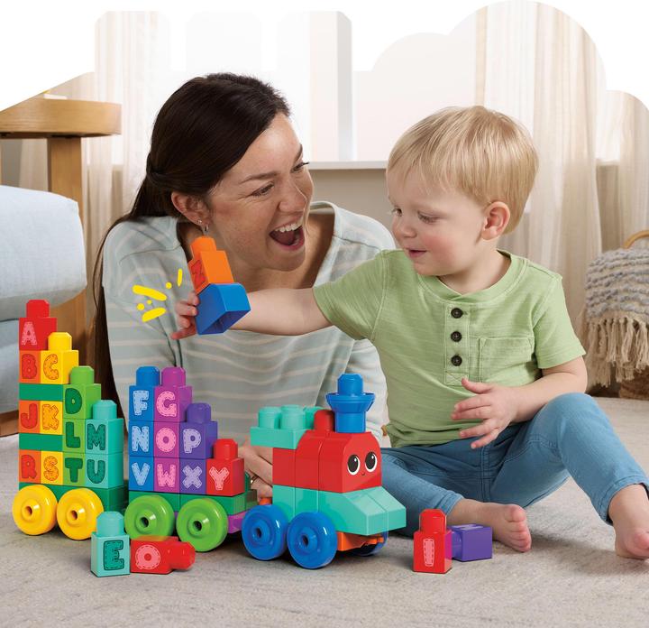 Actual product image Mega Bloks ABC Learning Train (60 pieces)
