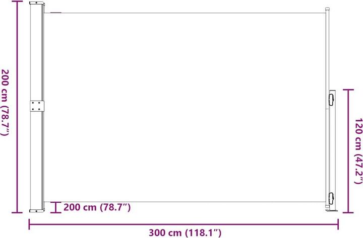 Image du produit vidaXL Seitenmarkise (3 m)