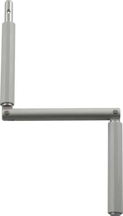 Actual product image Hautau joint crank, silver anodised aluminium, 1 pc