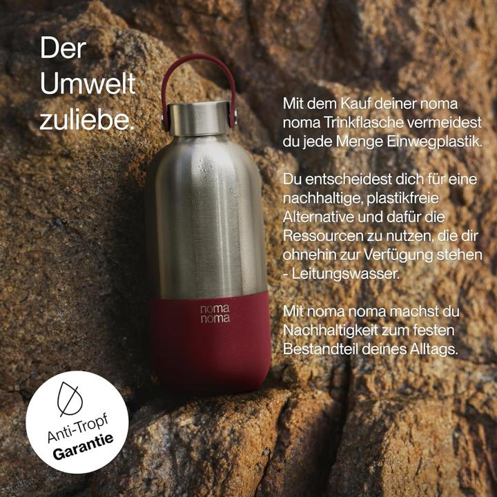 Actual product image noma noma Trinkflasche Edelstahl auslaufsicher 750ml Grenadine Red (0.75 l)