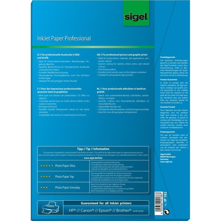Produktbild Sigel Inkjet Professional (A4, 50 Blätter, 120 g/m²)