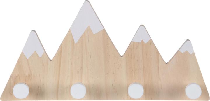 Relaxdays GmbH Kindergarderobe 4 Haken Berg (34.50 x 5 x 17 cm)