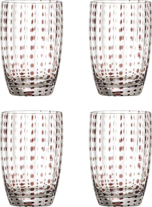 Bloomingville - Brinley Drinking Glass - Brown (4x)