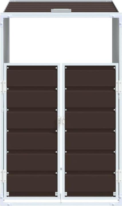 Immagine prodotto vidaXL Cassonetto per 1 bidone Marrone 72x81x115 cm Acciaio