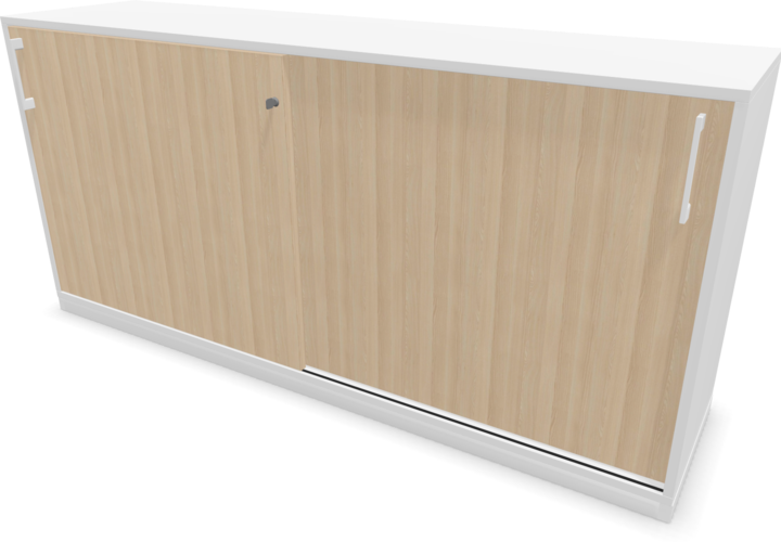 Eschendekor sandbeige mit Struktur, Weiss