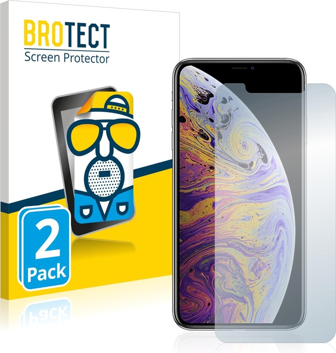 Actual product image BROTECT Anti-glare screen protector matt (2 Piece, Apple iPhone XS Max)