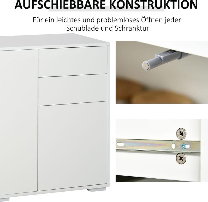 Produktbild Homcom Beistellschrank mit Druckmechanismus (117 x 36 x 74 cm)