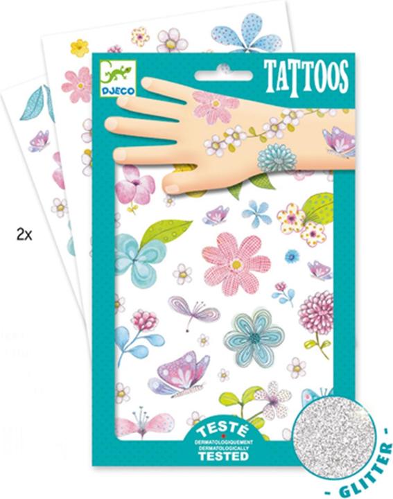 Actual product image Djeco Tattoos flowers