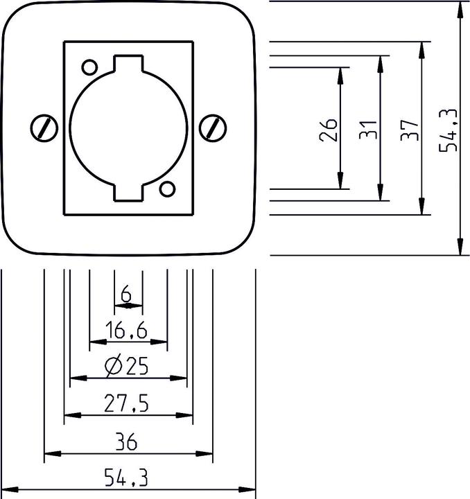 Produktbild Busch-Jaeger XLR-Zentralscheibe 2CKA001724A0624