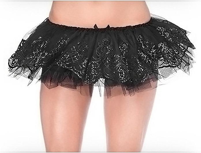 Produktbild Leg Avenue Glitter Tutu schwarz (One Size)