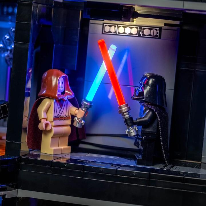 Produktbild Light my bricks LMB 2.0 Duell-Lichtschwerter mit Kollisionseffekt Rot & Blau mit 30 cm Flachkabel