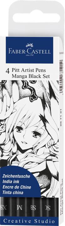 Faber-Castell Pitt Artist Pen Manga (Black, 4 x)