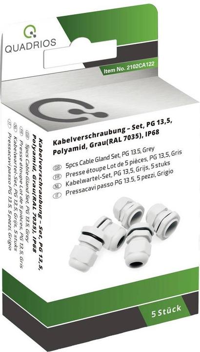 Immagine prodotto Quadrios Assortimento di mini pressacavi, - PG 13,5 5 pezzi