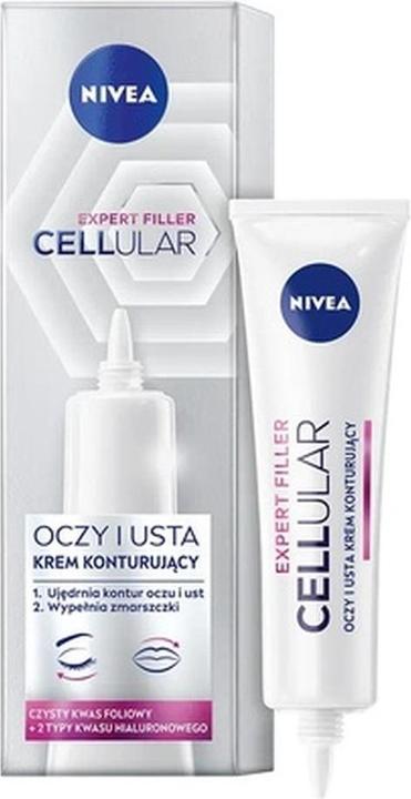 Image du produit NIVEA Hyaluron Cellular Filler + Firms Crème anti-rides sous les yeux 15Ml (Soin des yeux Sérum, 15 ml, Journée)