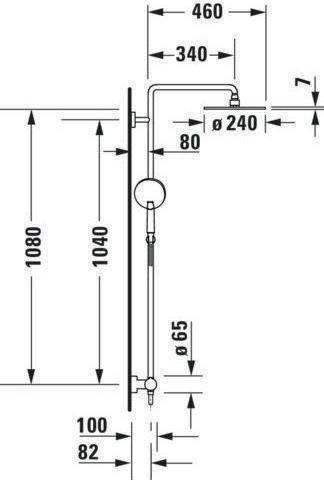 Produktbild Duravit Duschsystem C.1 mit Einhebel-Brausemischer chrom