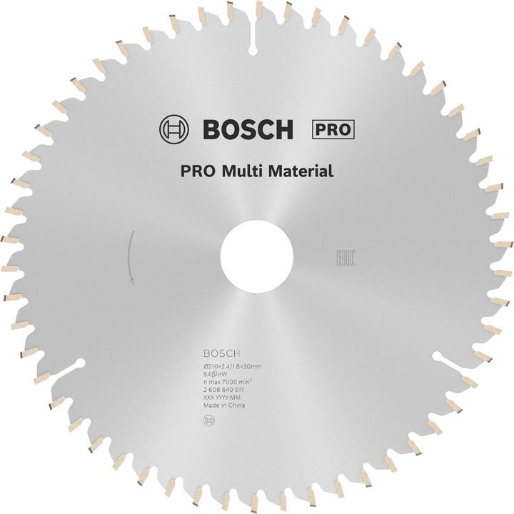 Produktbild Bosch Professional Zubehör PRO Multi Material Kreissägeblatt, 210 x 2,4 x 30 mm