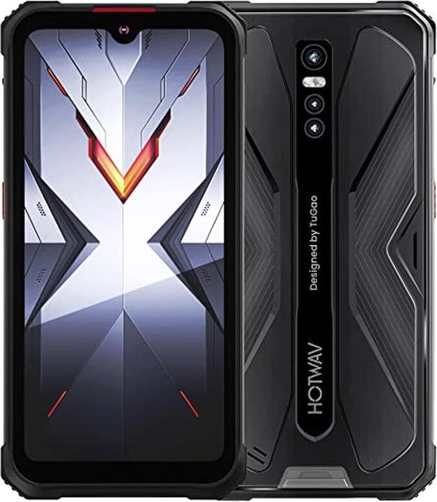 Hotwav Smartphone Android 11 étanche, 8GB 128GB, triple caméra 48MP, batterie 7500mAh (128 Go, Gris, 6.30", 4G)