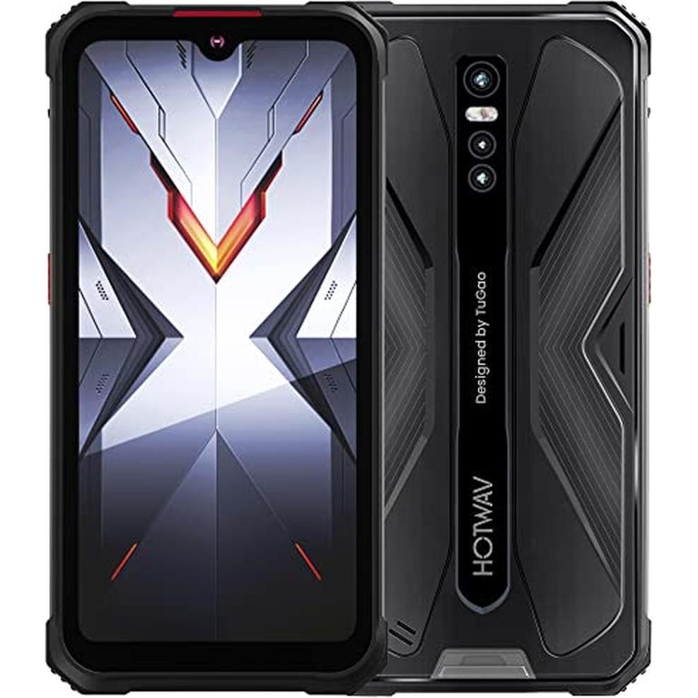 Hotwav Wasserdichtes Outdoor-Smartphone mit 48MP-Kamera und 7500mAh-Batterie (128 GB, Grau, 6.30