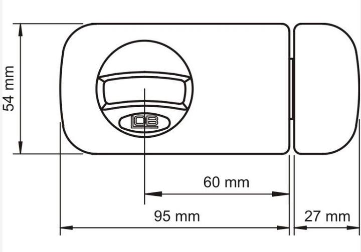 Produktbild LOB RIM LOCK TB61. GRAPHITE (Einsteckschloss)