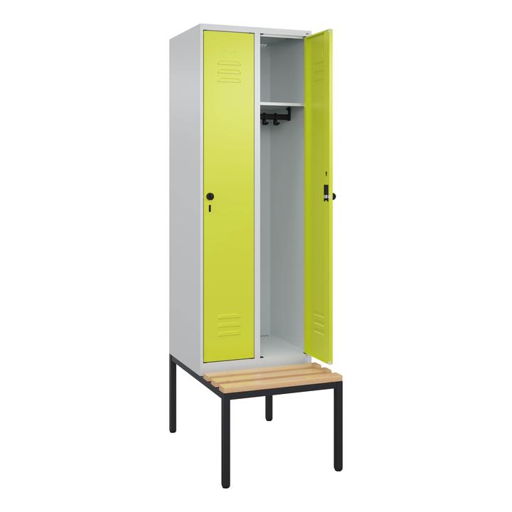 Produktbild C+P Garderobenschrank Classic Plus, Abteilbreite 30 cm, mit Sitzbank (60 cm, 185 cm)