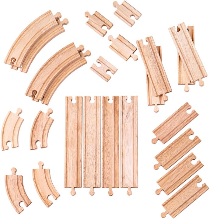 Actual product image Bigjigs Wooden extension kit rails and curves