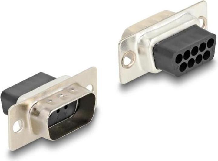 Actual product image Delock D-Sub 9 pin plug to RJ45 socket mounting kit red (0.05 m)