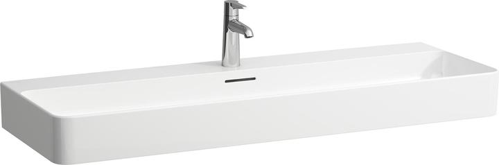 Produktbild Laufen Waschtisch VAL 1200x420mm m ÜL 1 HL-Ausf. weiss (420 mm, 1200 mm)