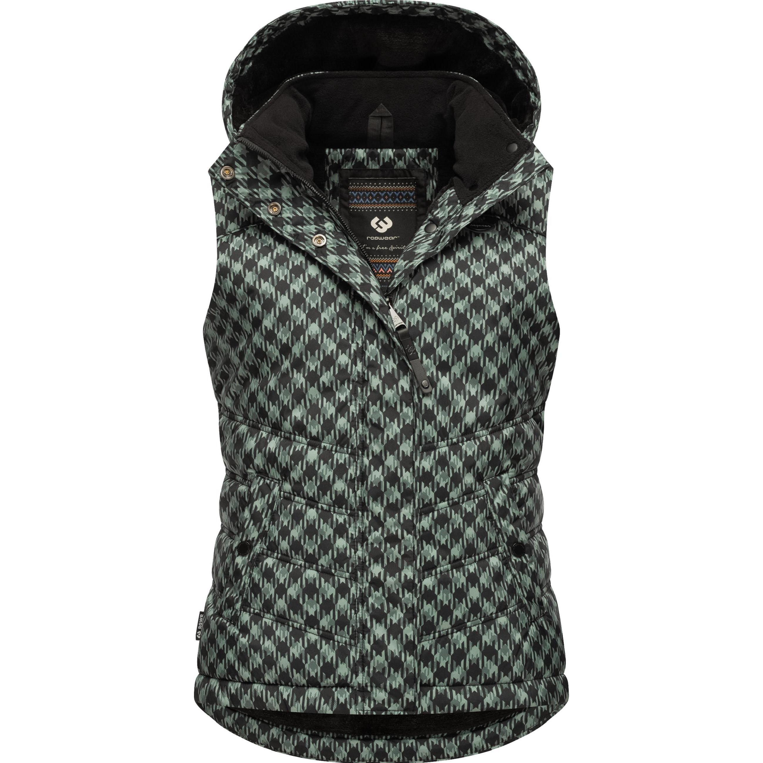 Ragwear, Damen, Weste, Hesty Print, Grün, (L)