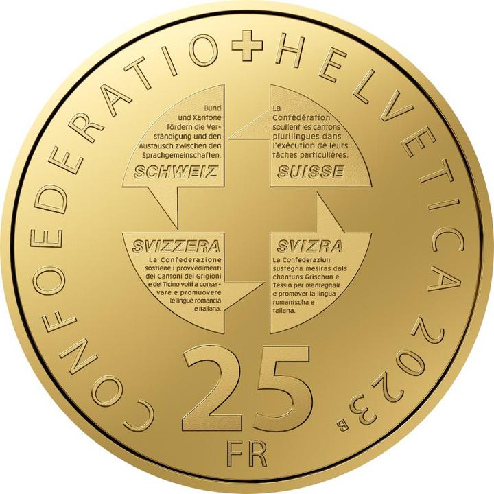 Nutritional values and ingredients Swissmint Gold "Swiss linguistic diversity" - PP (2023)