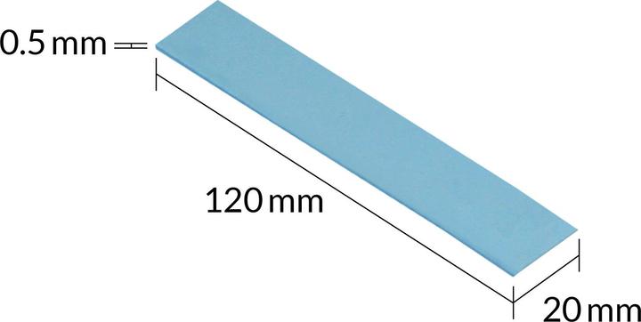 Actual product image Arctic TP-3 (120x20mm, t:0.5mm) Pack of 4pcs (0.50 mm, 6 W/m K)