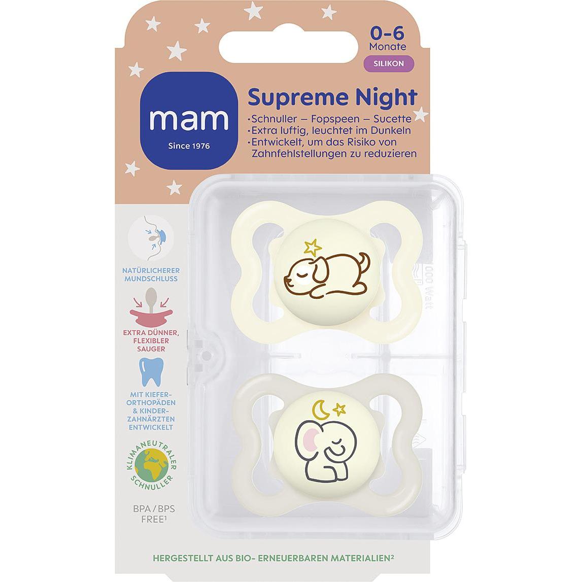 Thumbnail - MAM, Nuggi, Supreme Night (2 x, ab 6 Monaten)