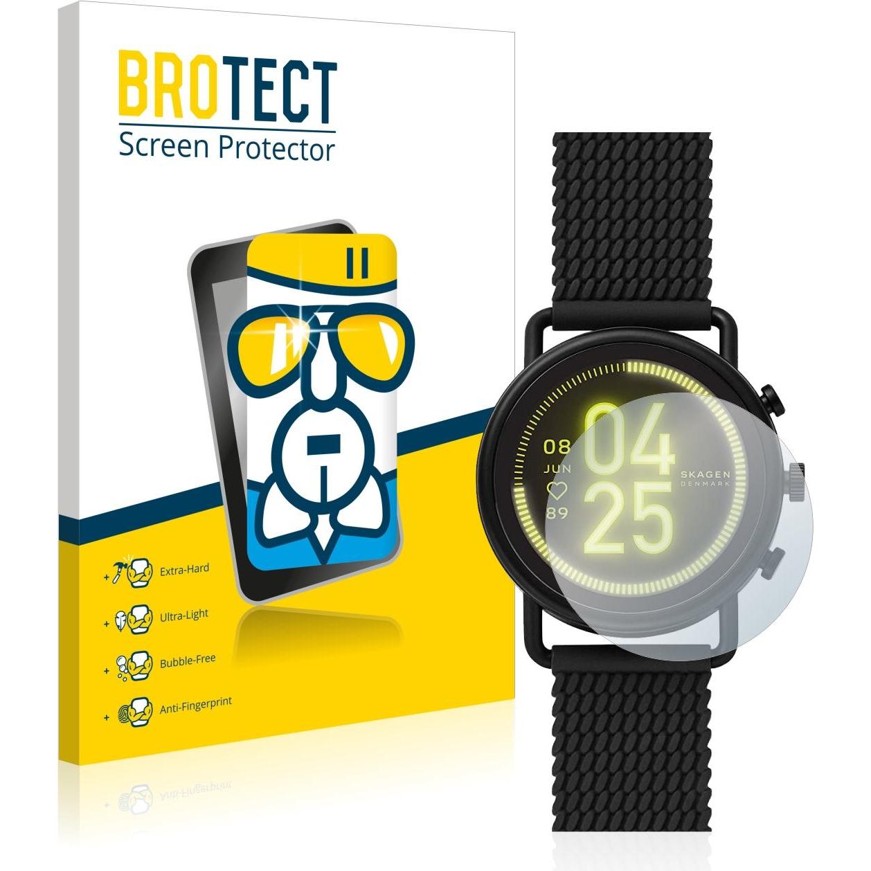 BROTECT AirGlass Panzerglasfolie, Smartwatch Schutzfolie, Transparent