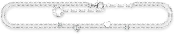 Actual product image Thomas Sabo Anklet with Hearts and White Stones Silver (925 silver, 22 cm)
