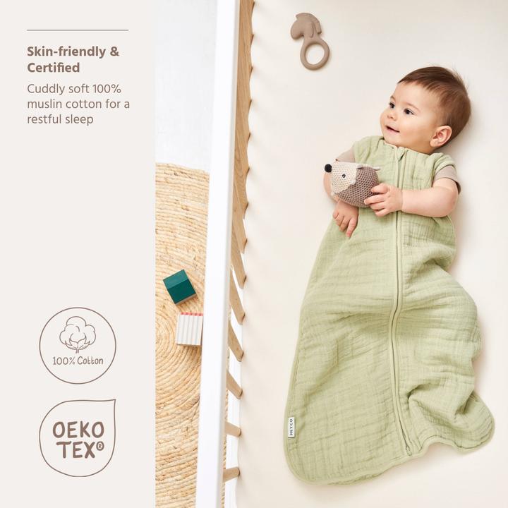 Produktbild Meyco schlafsack - pre-washed musselin (70 cm, 0.5 TOG, Frühling, Sommer)