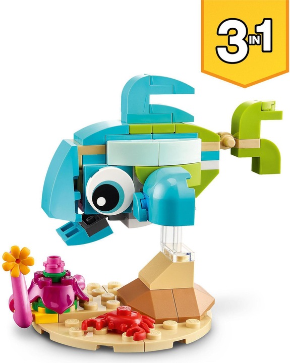 Produktbild LEGO Delfin und Schildkröte (31128, LEGO Creator 3-in-1)